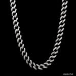 Load image into Gallery viewer, 7.5mm Platinum Lab Grown Diamond Cuban Chain for Men JL PT CH 1326-LG-A

