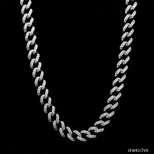 7.5mm Platinum Lab Grown Diamond Cuban Chain for Men JL PT CH 1326-LG-A