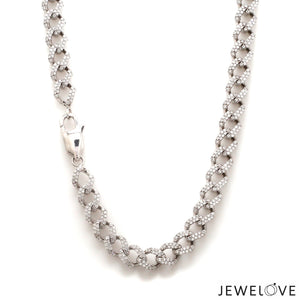 7.5mm Platinum Lab Grown Diamond Cuban Chain for Men JL PT CH 1326-LG-A