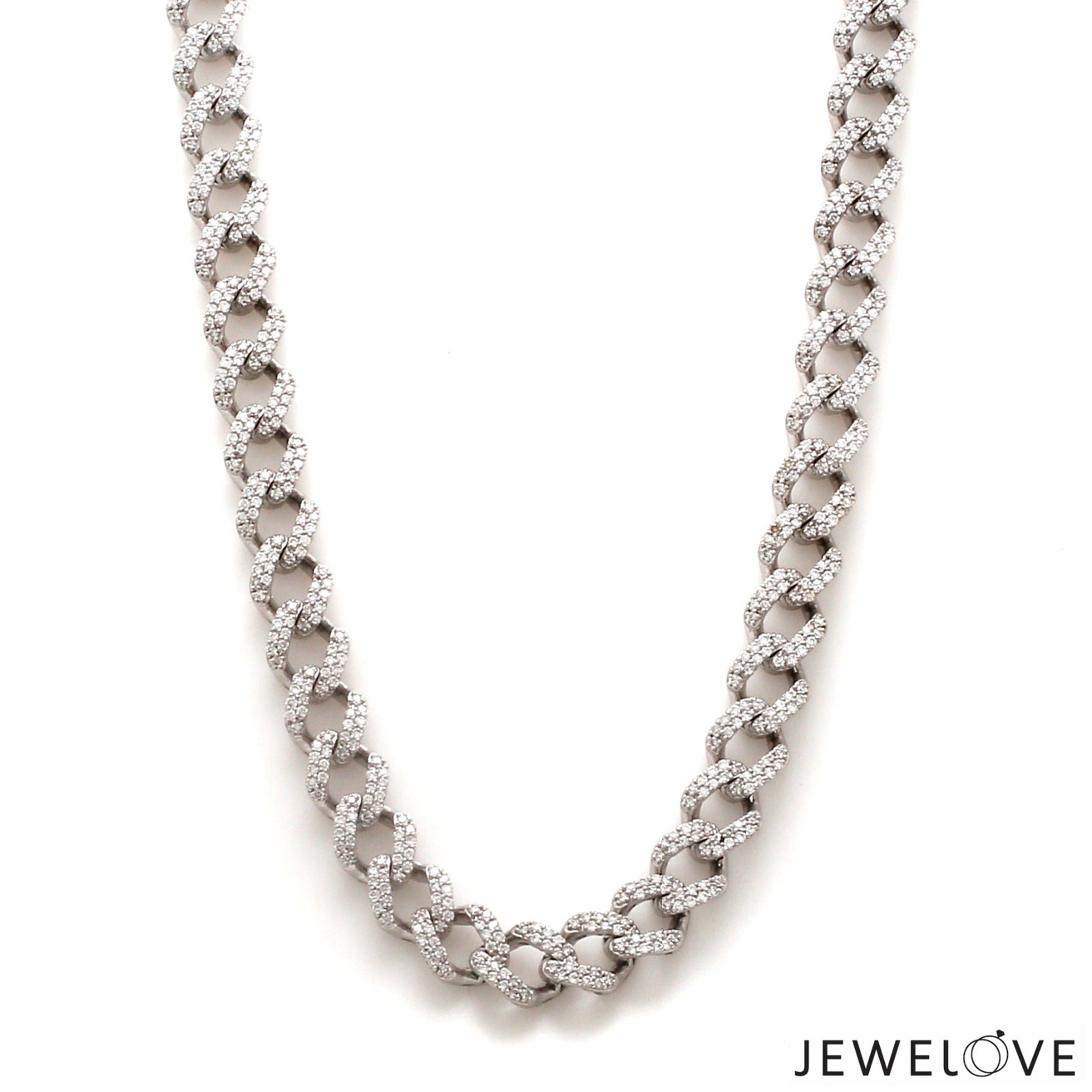 7.5mm Platinum Lab Grown Diamond Cuban Chain for Men JL PT CH 1326-LG-A