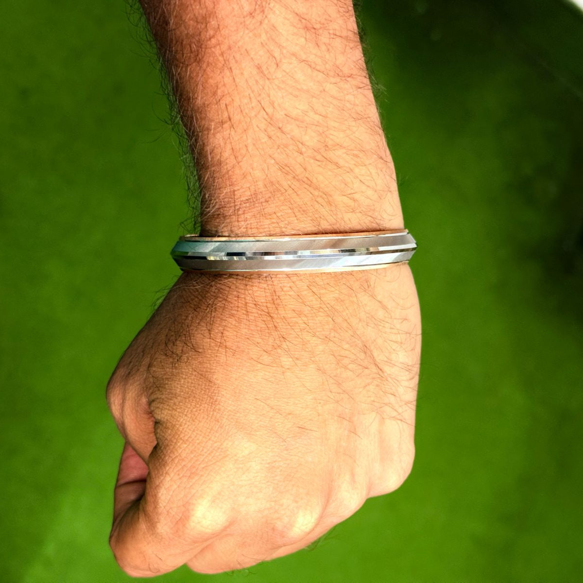 Platinum & Rose Gold Bracelet for Men JL PTB 1295