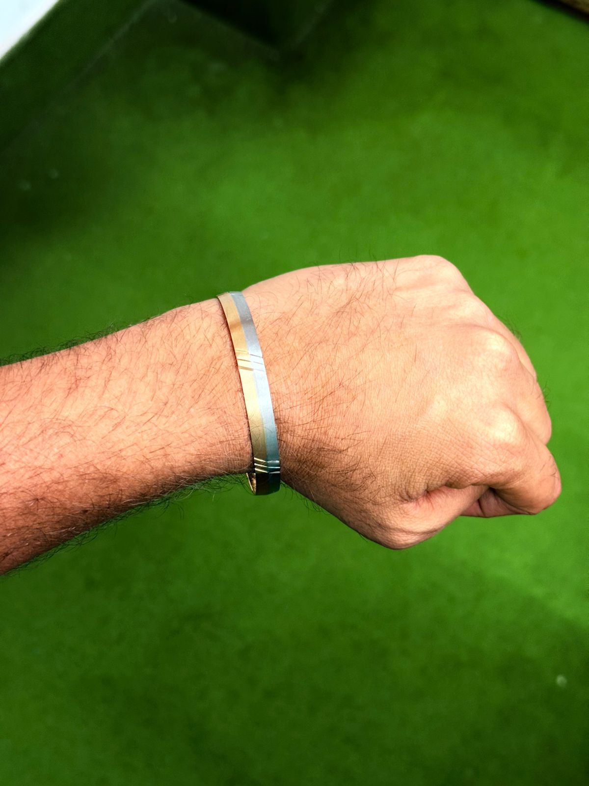 Platinum & Rose Gold Bracelet for Men JL PTB 1293