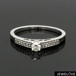 Load image into Gallery viewer, Platinum Engagement Ring for Women with Diamonds on Shank JL PT R-73
