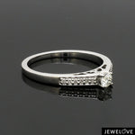 Load image into Gallery viewer, Platinum Engagement Ring for Women with Diamonds on Shank JL PT R-73

