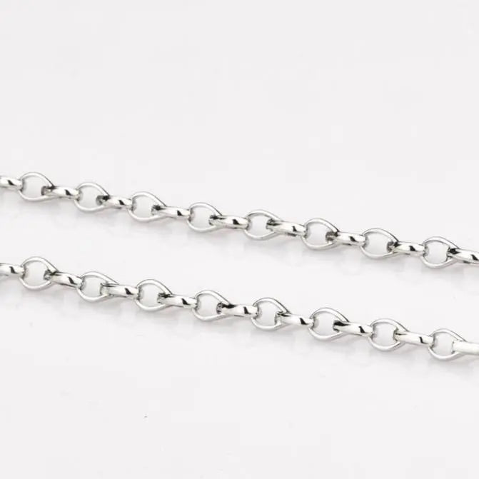 Pear Linked Platinum Chain JL PT CH 831   Jewelove.US