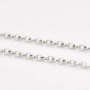 Pear Linked Platinum Chain JL PT CH 831   Jewelove.US