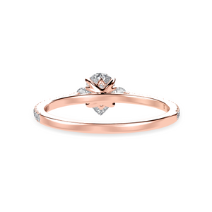 50-Pointer Pear Cut Solitaire Diamond Accents Shank 18K Rose Gold Ring JL AU 1245R-A   Jewelove.US