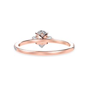 70-Pointer Pear Cut Solitaire Diamond Accents Shank 18K Rose Gold Ring JL AU 1245R-B   Jewelove.US