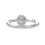 Load image into Gallery viewer, 70-Pointer Pear Cut Solitaire Halo Diamond Shank Platinum Ring JL PT 1253-B   Jewelove.US
