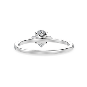 70-Pointer Pear Cut Solitaire Diamond Accents Shank Platinum Ring JL PT 1245-B   Jewelove.US