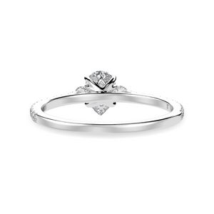 50-Pointer Pear Cut Solitaire Diamond Accents Shank Platinum Ring JL PT 1245-A   Jewelove.US