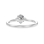 Load image into Gallery viewer, 70-Pointer Pear Cut Solitaire Diamond Accents Shank Platinum Ring JL PT 1245-B
