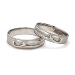 Load image into Gallery viewer, Plain Infinity Knot Platinum Love Bands SJ PTO 115 - Plain  Both Jewelove.US
