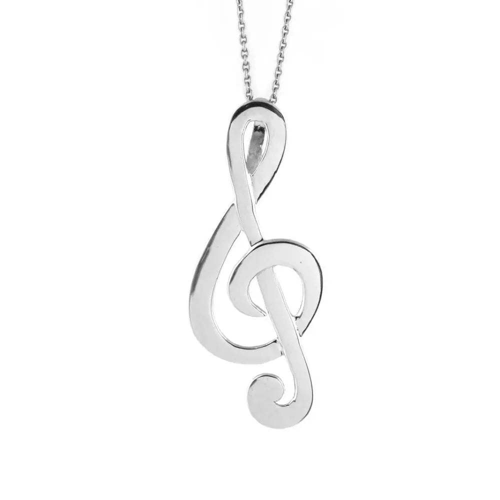 Plain Pendant G Clef Treble Clef Musical Note Pendant JL PT E 165   Jewelove