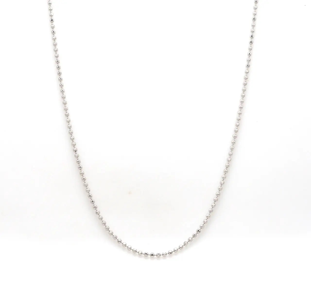 Plain Platinum Balls Chain JL PT 755   Jewelove.US