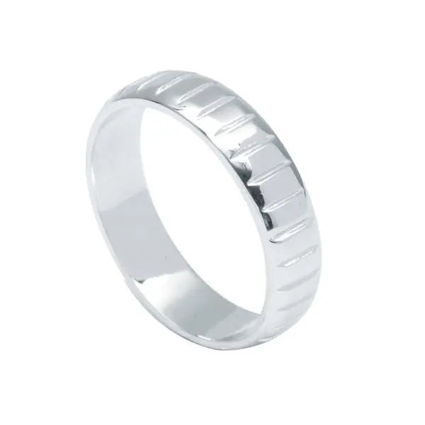 Plain Platinum Band with Stripes for Men JL PT 483   Jewelove.US