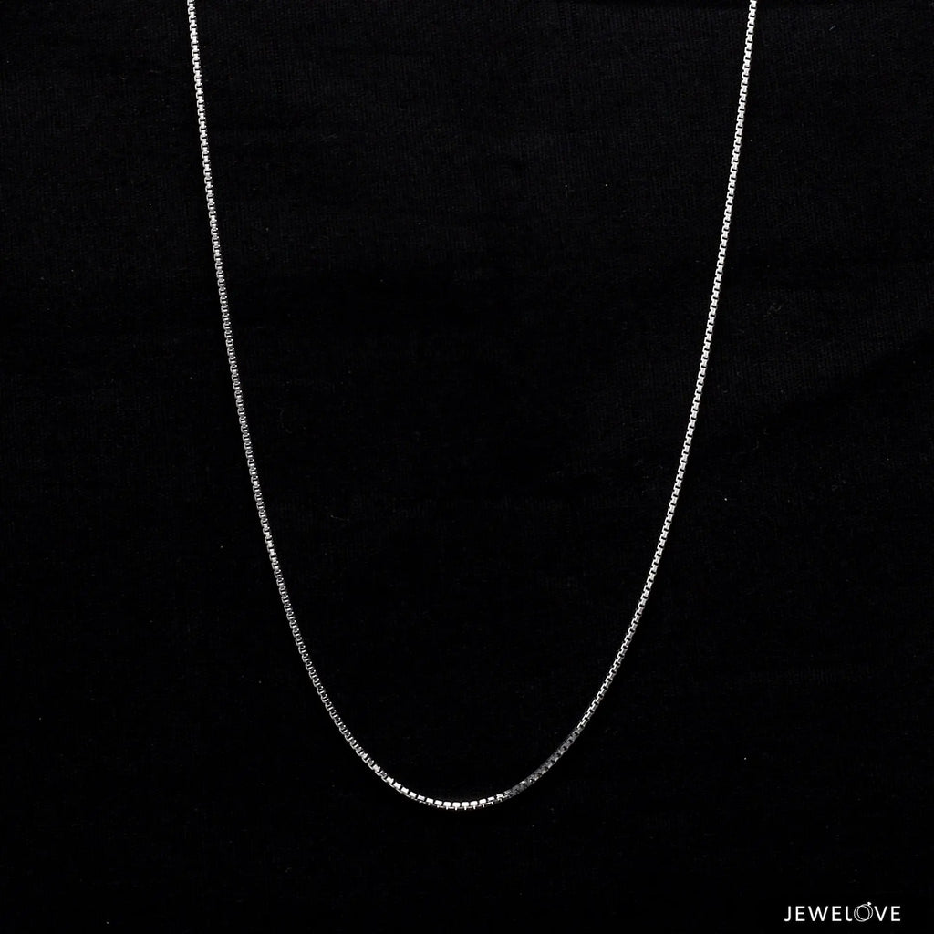 Plain Platinum Box Chain JL PT 702   Jewelove