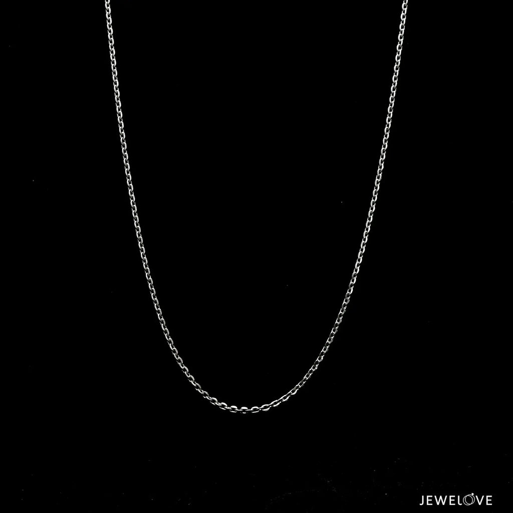 Plain Platinum Chain With Links JL PT 704   Jewelove