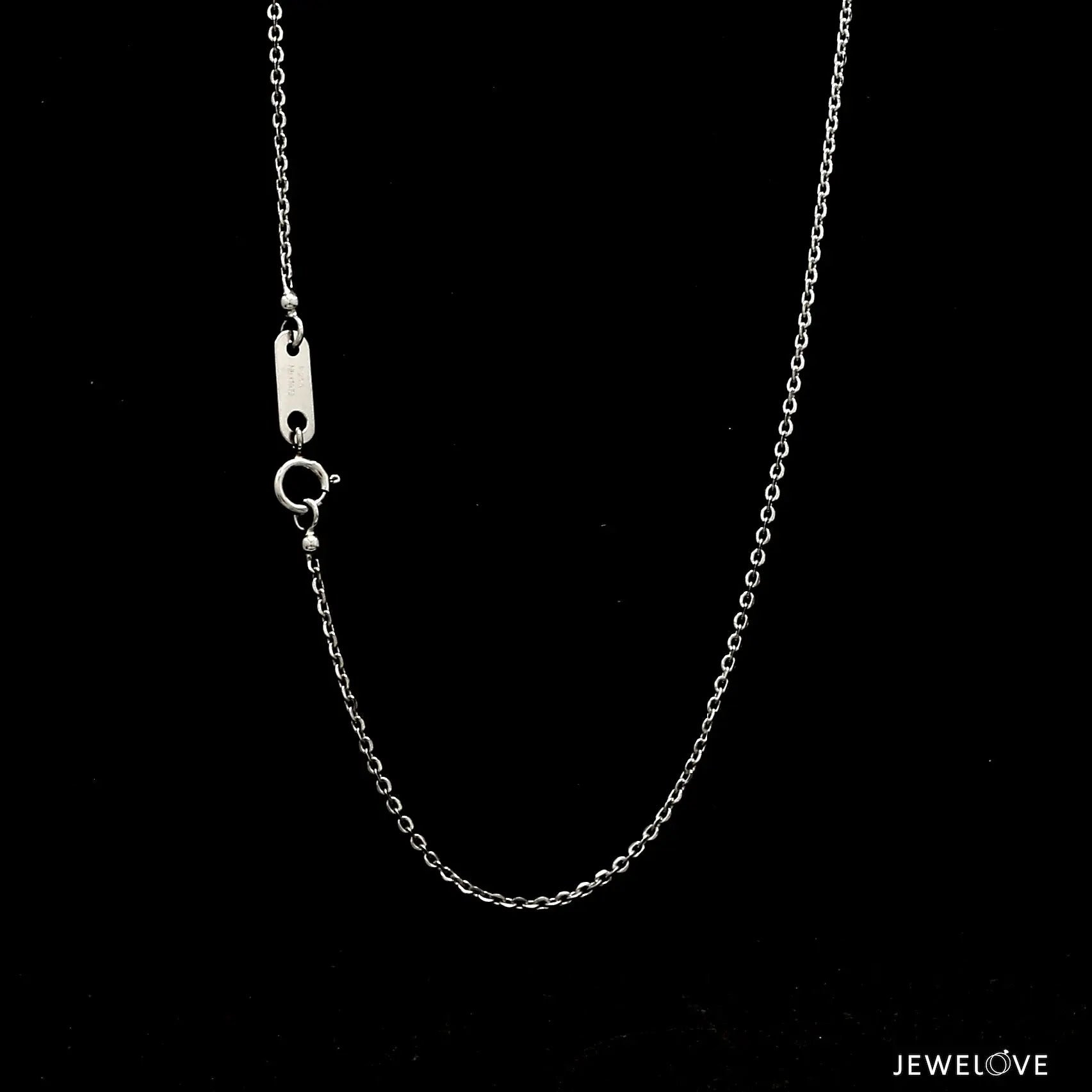 Plain Platinum Chain With Links JL PT 704   Jewelove