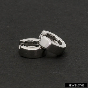 Plain Platinum Earring Bali for Men JL PT E 171   Jewelove.US