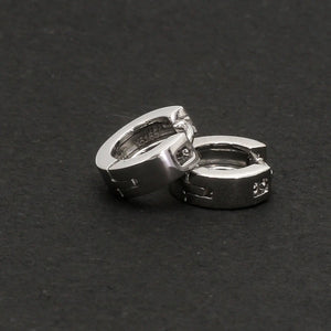 Plain Platinum Earring Bali for Men JL PT E 171   Jewelove.US