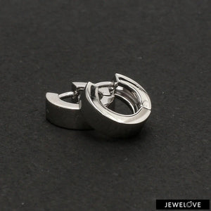 Plain Platinum Earring Bali for Men JL PT E 171   Jewelove.US