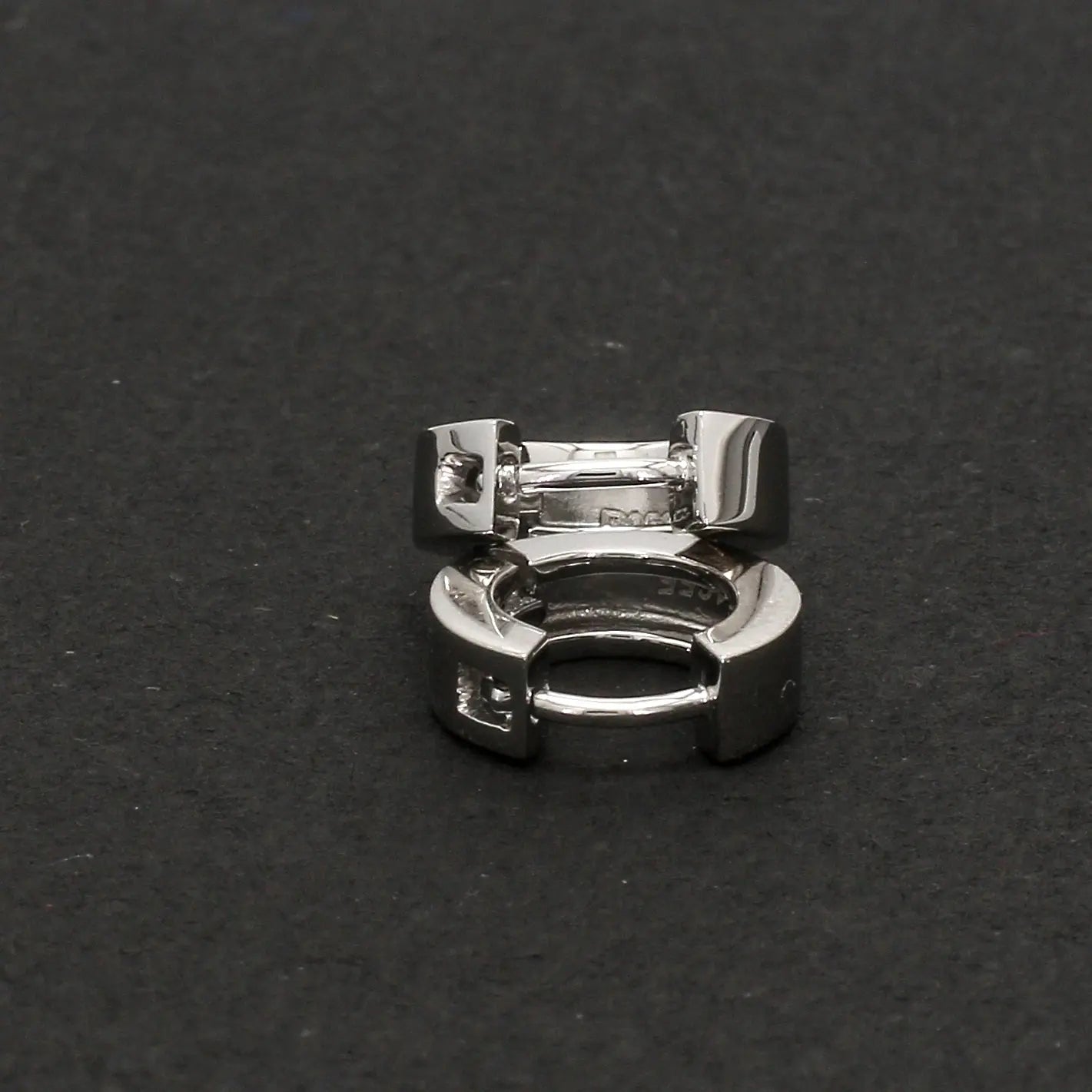 Plain Platinum Earring Bali for Men JL PT E 171   Jewelove.US