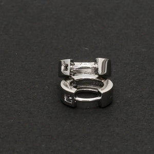 Plain Platinum Earring Bali for Men JL PT E 171   Jewelove.US