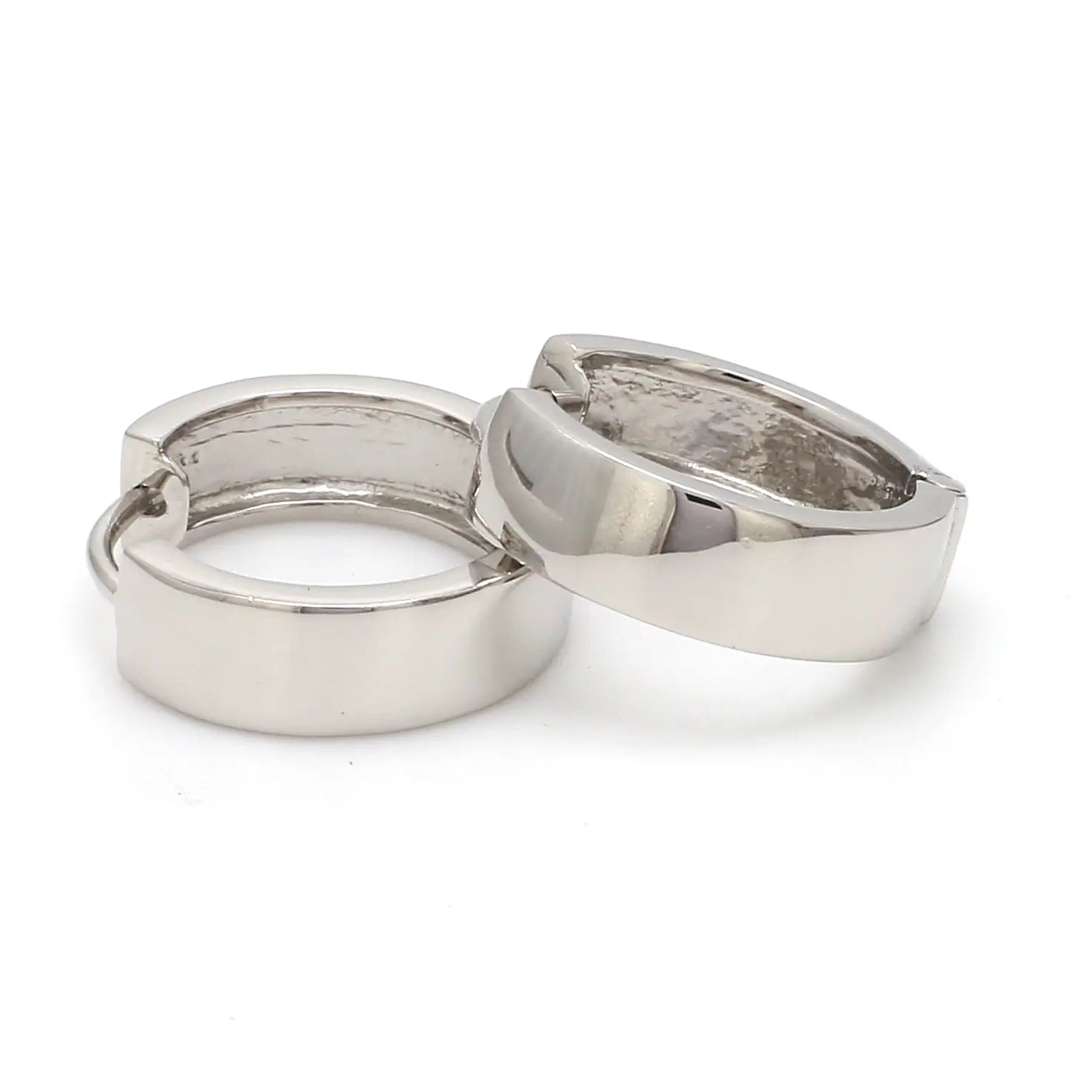 Plain Platinum Earring Bali for Men JL PT E 171   Jewelove.US