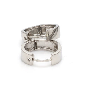 Plain Platinum Earring Bali for Men JL PT E 171   Jewelove.US