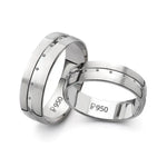 Load image into Gallery viewer, Plain Platinum Love Bands JL PT 132  Both Jewelove
