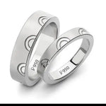 Load image into Gallery viewer, Plain Platinum Love Bands JL PT 133  Both Jewelove
