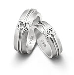 Load image into Gallery viewer, Plain Platinum Love Bands with Celtic Knots JL PT 203   Jewelove

