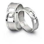Load image into Gallery viewer, Plain Platinum Love bands with a Groove JL PT 216   Jewelove
