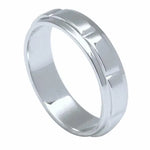 Load image into Gallery viewer, Plain Platinum Ring for Men with Raised Sections JL PT 494   Jewelove.US
