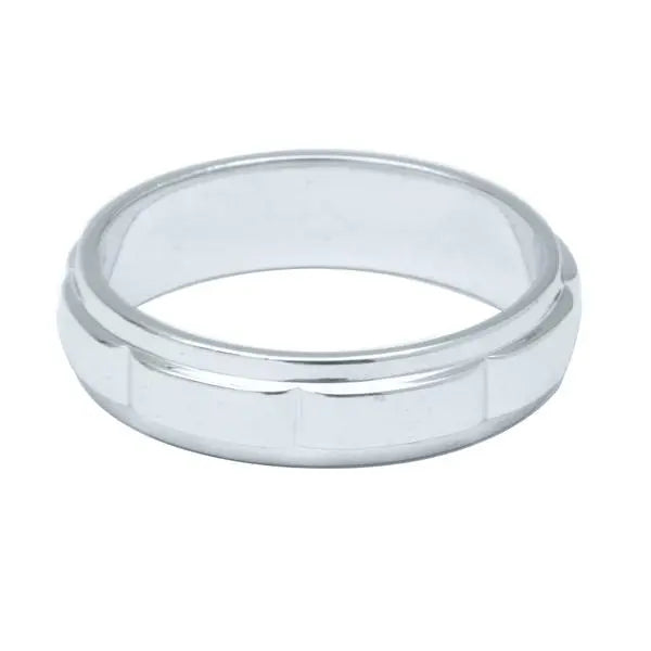 Plain Platinum Ring for Men with Raised Sections JL PT 494   Jewelove.US