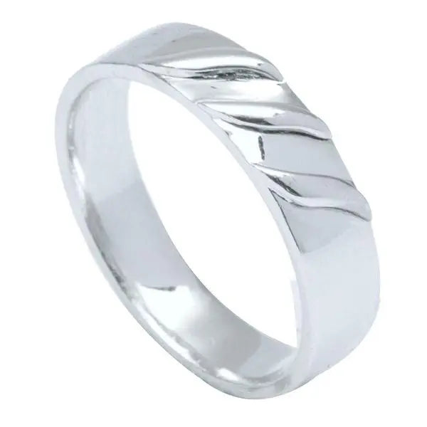 Plain Platinum Ring with 3 Wings for Men JL PT 496   Jewelove.US