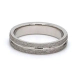 Load image into Gallery viewer, Plain Platinum Ring with Rough Finish &amp; a Groove JL PT 580 - Plain   Jewelove.US
