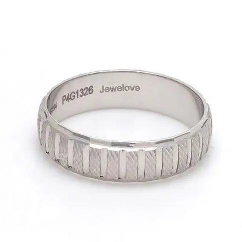 Plain Platinum Ring with Textured Blocks for Men JL PT 619   Jewelove.US