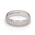 Load image into Gallery viewer, Plain Platinum Ring with Textured Blocks for Men JL PT 619   Jewelove.US
