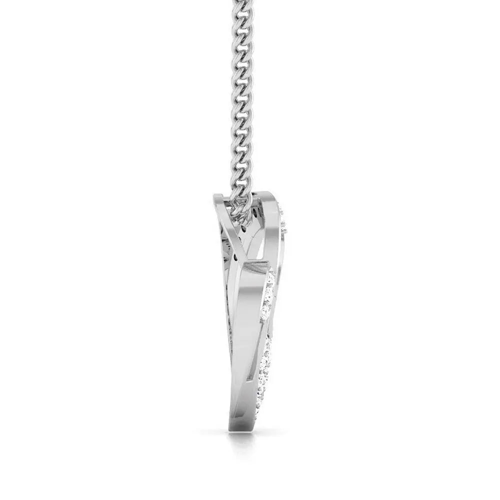 Platinum 2 Heart Pendant with Diamonds JL PT P 8089   Jewelove.US