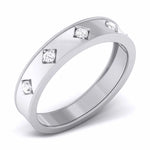 Load image into Gallery viewer, Platinum Band for Men with 5 Diamonds JL PT 5851   Jewelove.US
