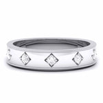 Load image into Gallery viewer, Platinum Band for Men with 5 Diamonds JL PT 5851   Jewelove.US
