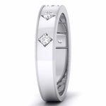 Load image into Gallery viewer, Platinum Band for Men with 5 Diamonds JL PT 5851   Jewelove.US
