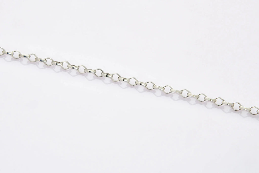 Platinum Bracelet with Square Links JL PTB 689   Jewelove.US