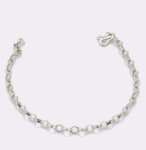 Platinum Bracelet with Square Links JL PTB 689   Jewelove.US