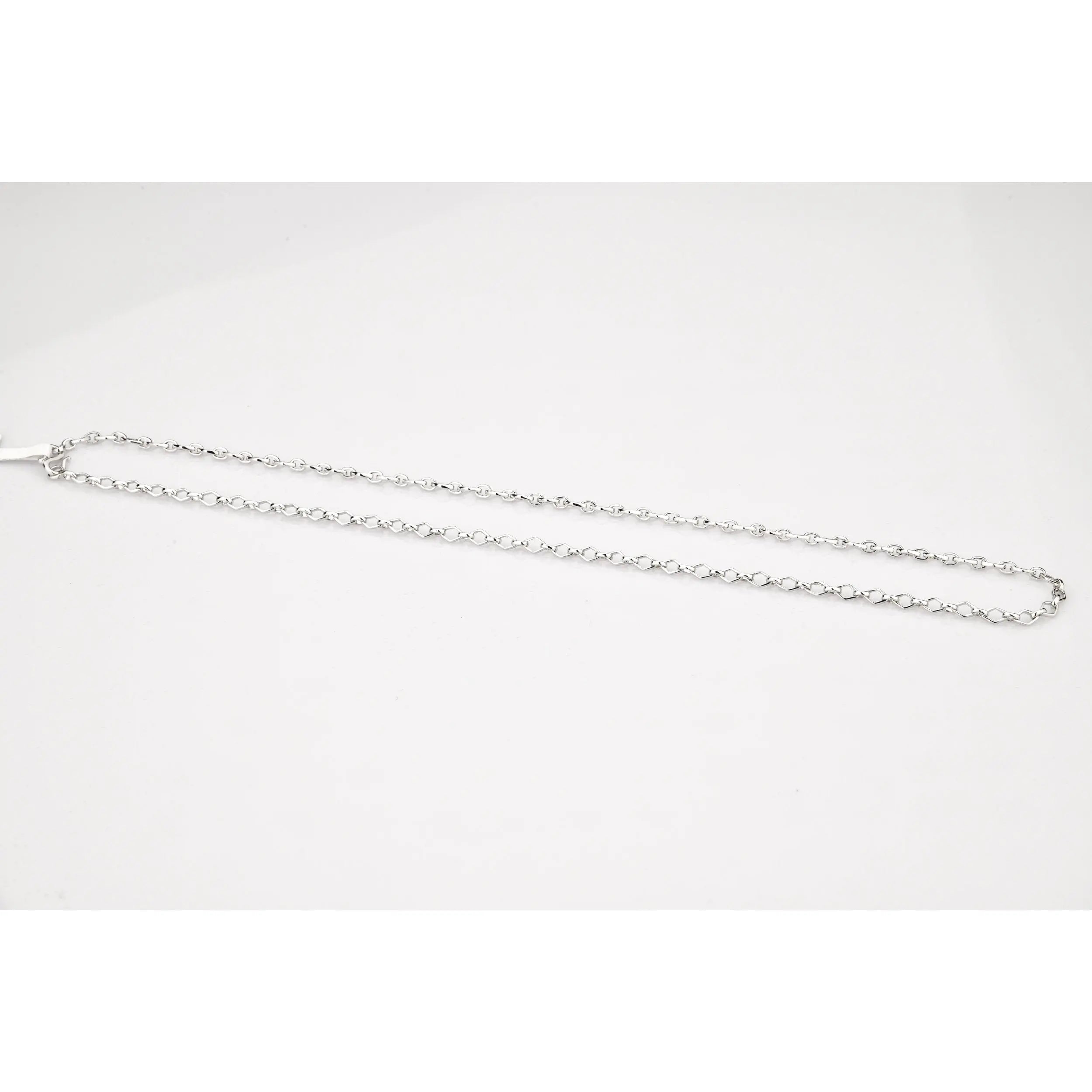 Platinum Chain with Alternating Square & Oval Links JL PT CH 838   Jewelove.US