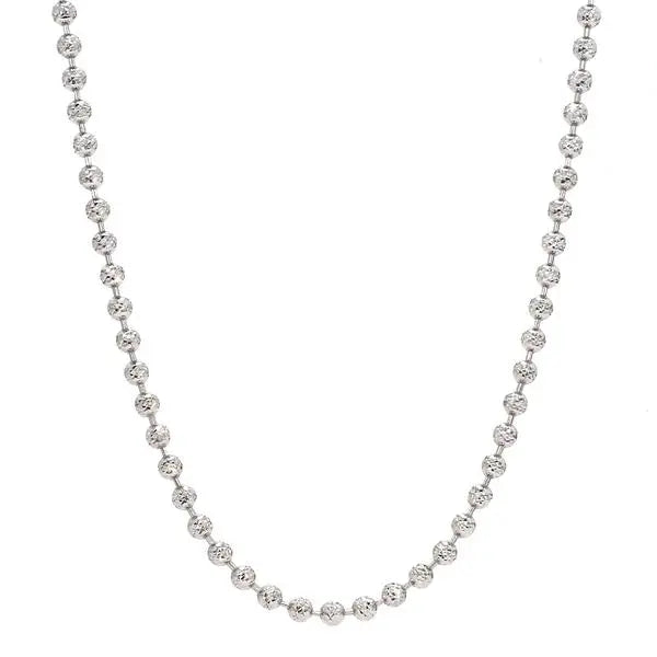 Platinum Chain with Diamond Cut Balls JL PT 748   Jewelove.US