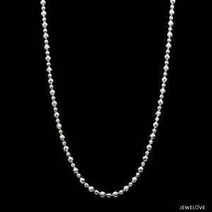 Platinum Chain with Diamond Cut Balls JL PT 763   Jewelove.US