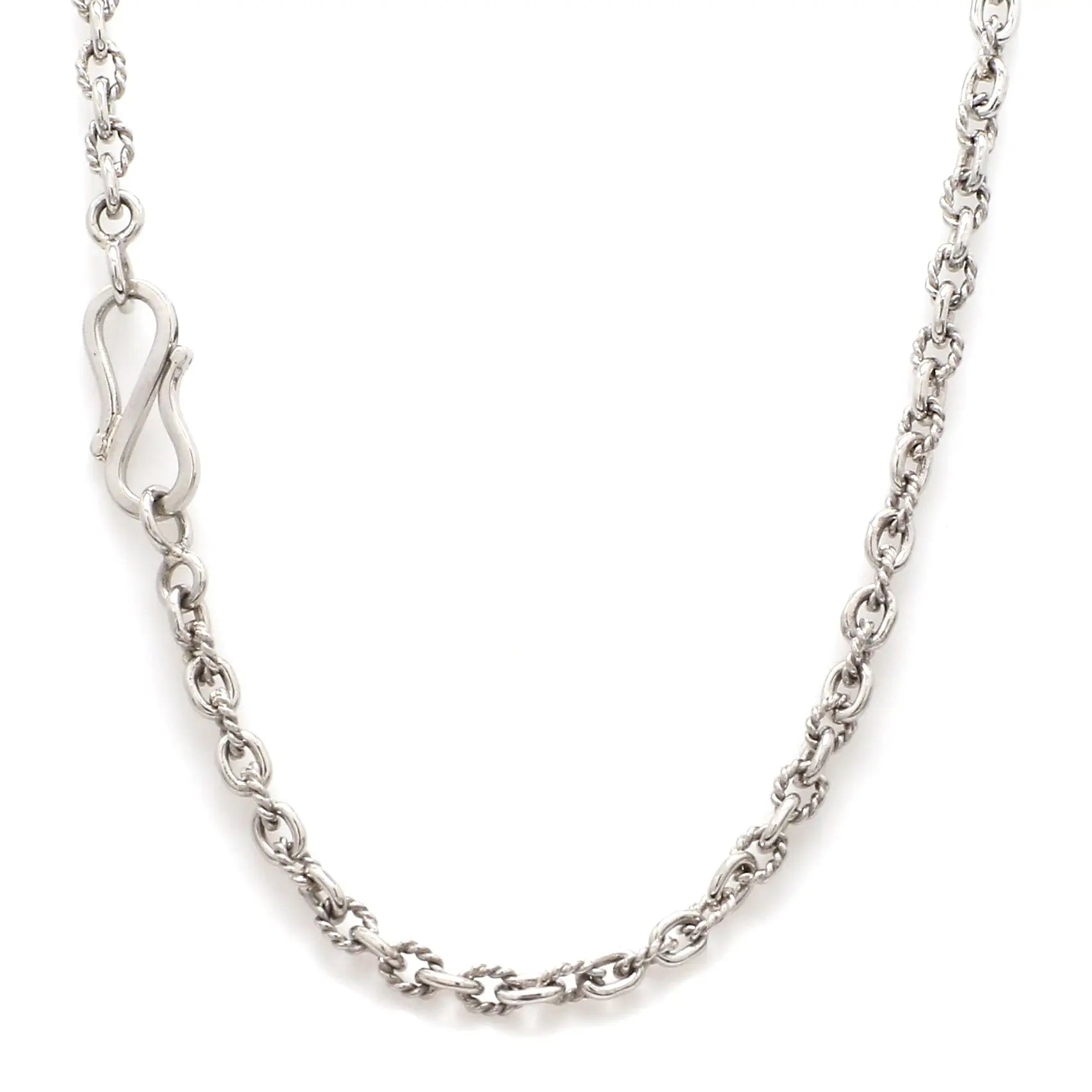 Platinum Chain with Milgrain Cut Links JL PT CH 770   Jewelove.US